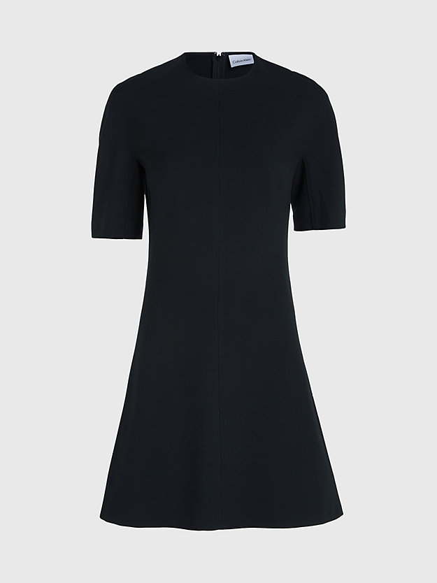 ck black relaxed flared dress for women calvin klein