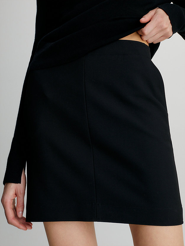 ck black prosta spódnica mini dla kobiety - calvin klein