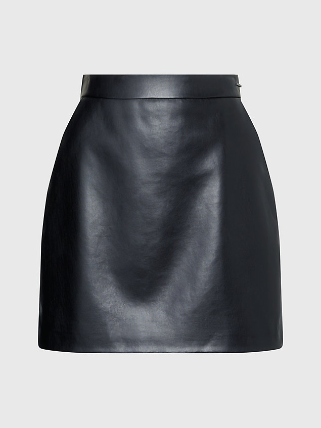 mini-jupe en cuir black pour femmes calvin klein