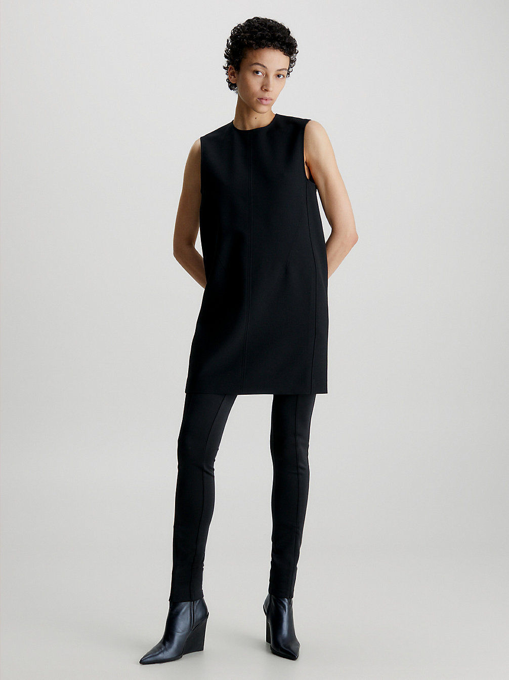 CK BLACK Relaxed Sleeveless Shirt Dress undefined women Calvin Klein