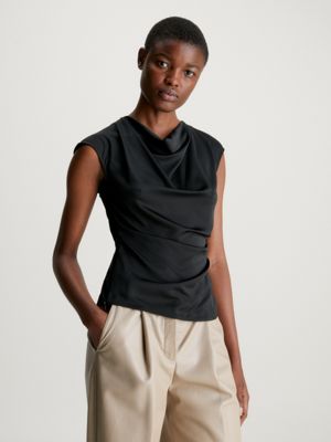 Calvin klein cowl neck on sale top