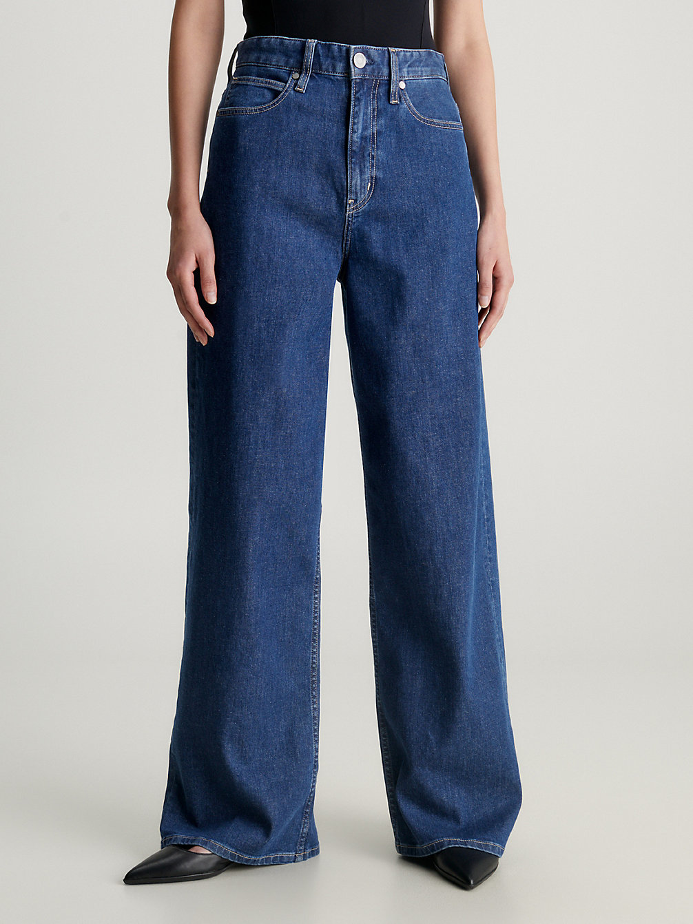 DENIM LIGHT High Rise Jeans Mit Weitem Bein undefined Damen Calvin Klein