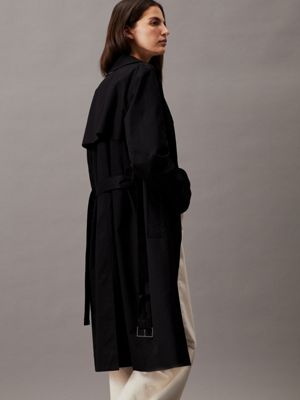 Calvin klein outlet black trench coat