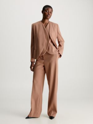 Soft Twill Wide Leg Trousers Calvin Klein®