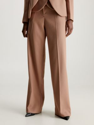 Soft Twill Wide Leg Trousers Calvin Klein®