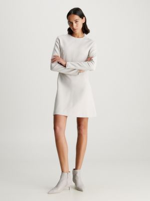 Shop Calvin Klein Short Casual Style Long Sleeves Plain Logo Dresses by  MBup