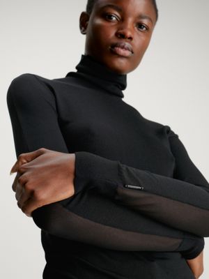 Sheer polo outlet neck