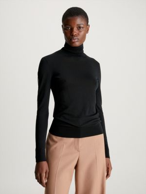 Polo neck jumper on sale womens