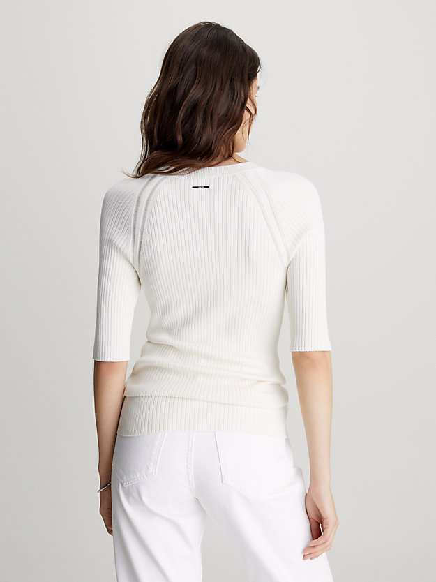 vanilla ice wąski ściągaczowy sweter z wiskozy dla kobiety - calvin klein