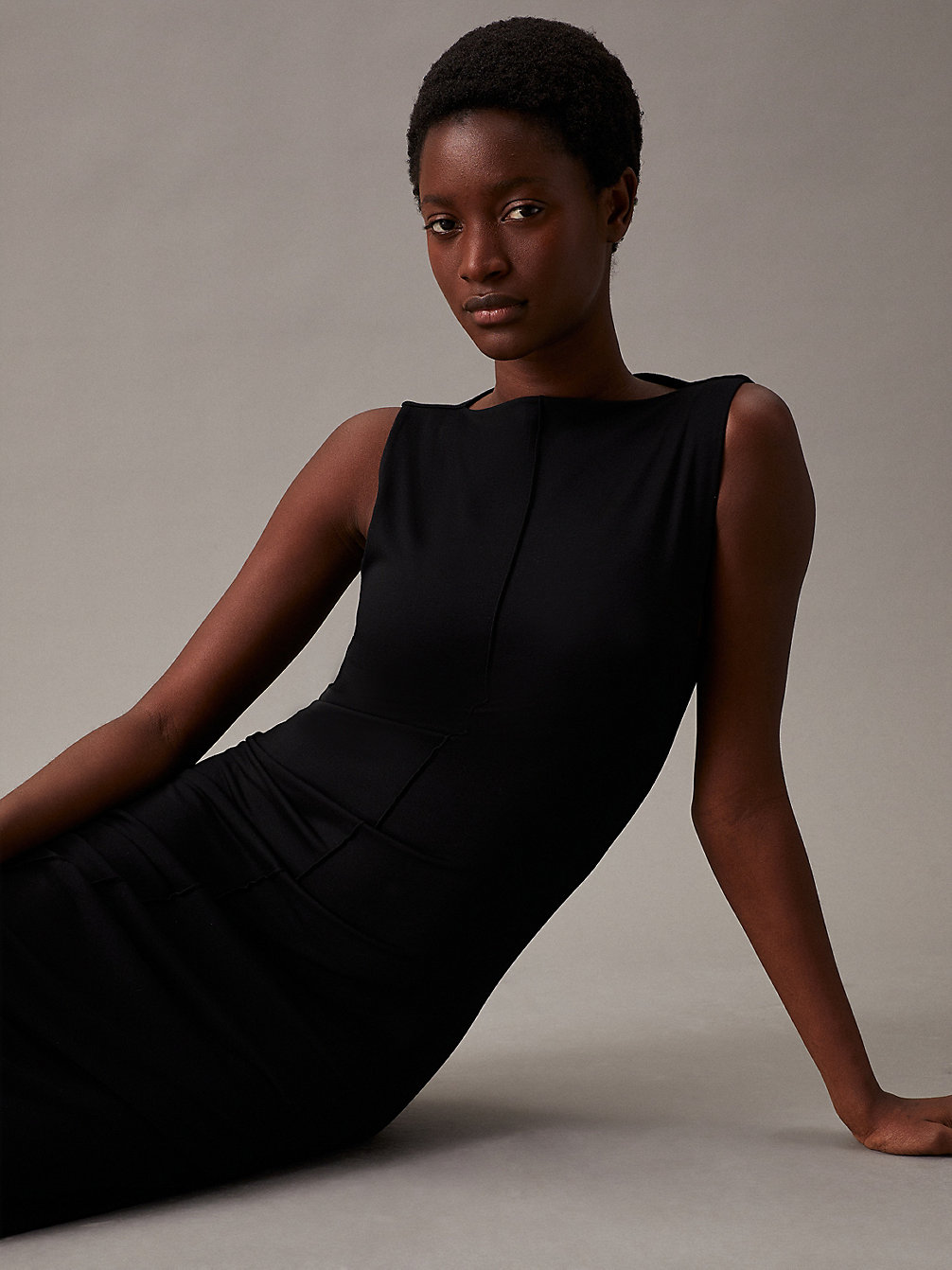 CK BLACK Ärmelloses Jersey-Kleid Aus Modal undefined Damen Calvin Klein