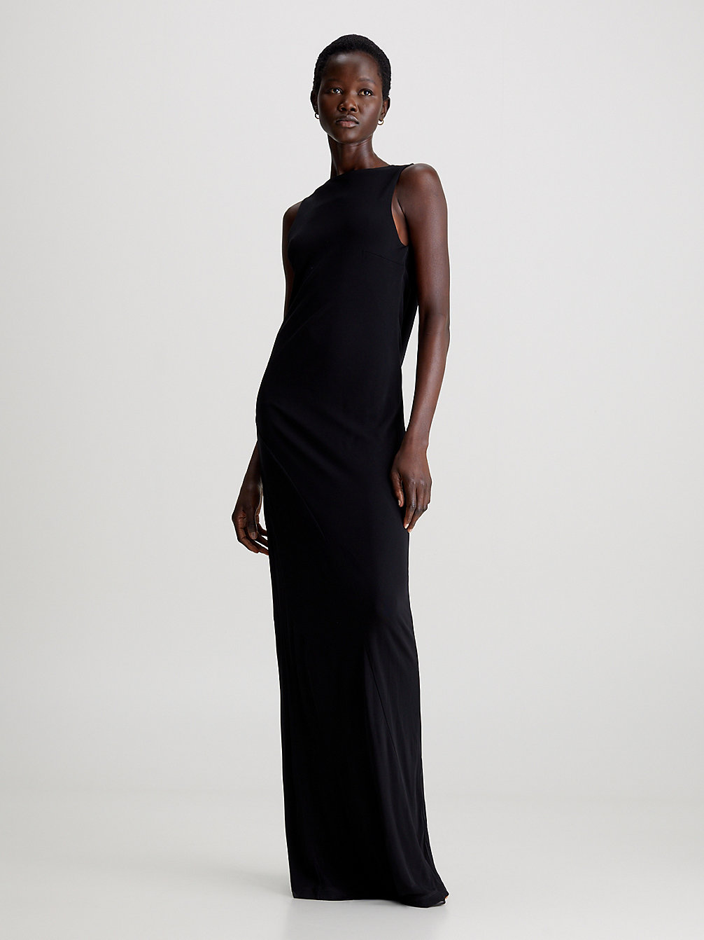 CK BLACK Slim Open Back Maxi Dress undefined Women Calvin Klein