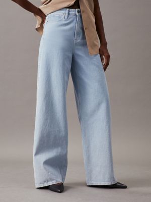 High Waist Wide Leg Jeans, Dark Wash