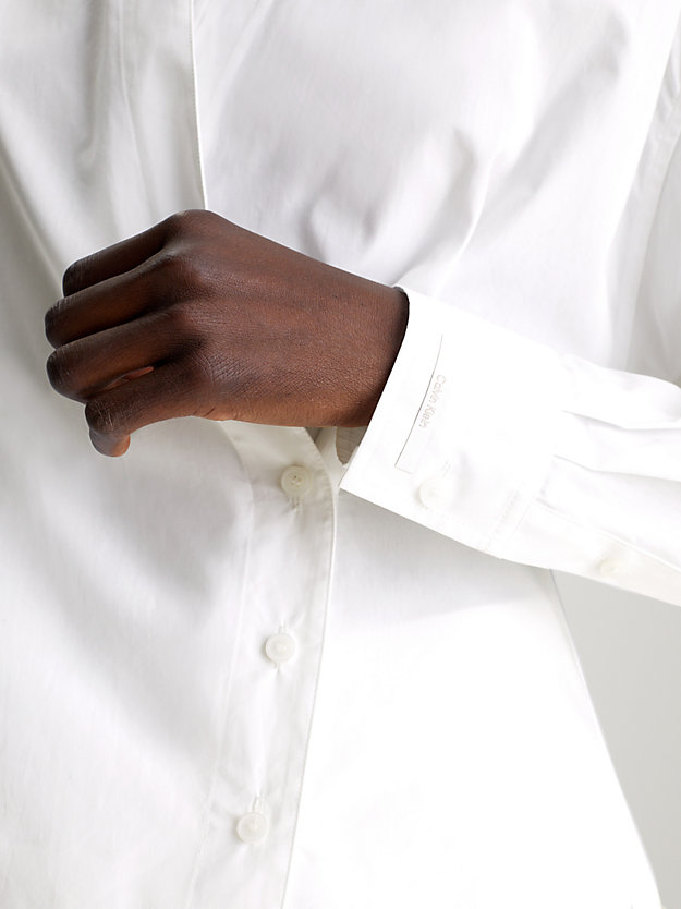 bright white cotton wrap shirt for women calvin klein