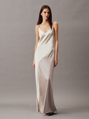 Calvin klein hot sale long white dress