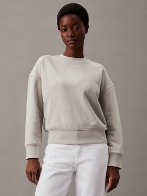 CALVIN KLEIN JEANS: Sweatshirt woman - Beige