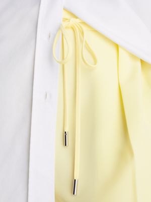 mimosa yellow relaxed twill shorts for women calvin klein