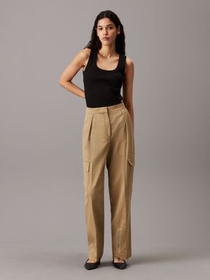 dune relaxed tailored cargo trousers for women calvin klein