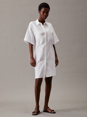 Linen-blend Shirt Dress