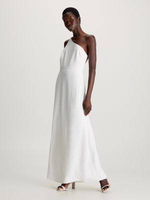 Calvin klein long clearance white dress