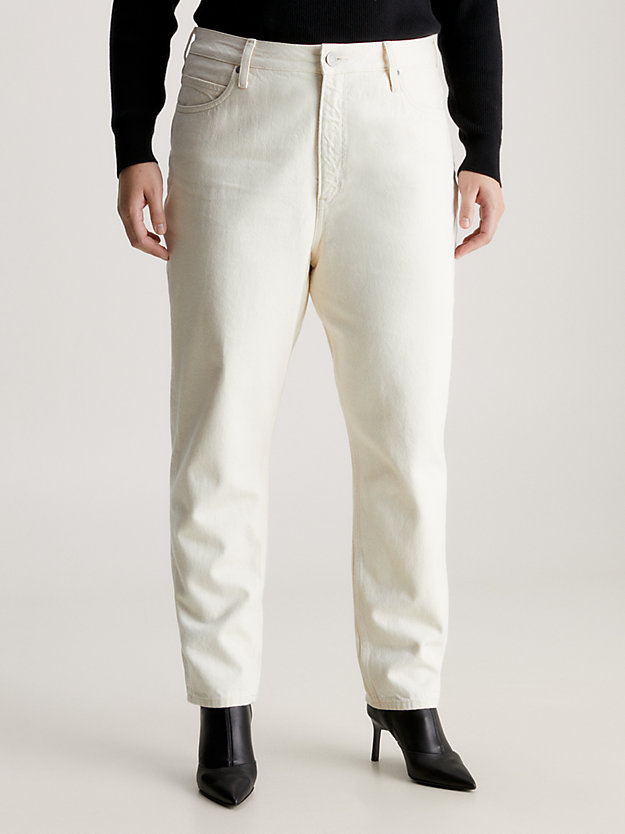 denim light tapered jeans mit hoher bundhöhe für damen - calvin klein