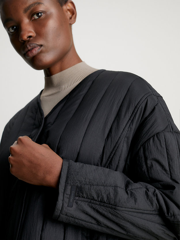 ck black lightweight quilted jacket for women calvin klein
