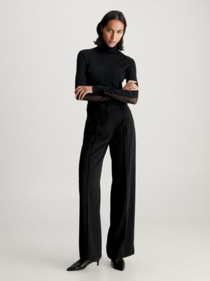 Soft Twill Wide Leg Trousers Calvin Klein®