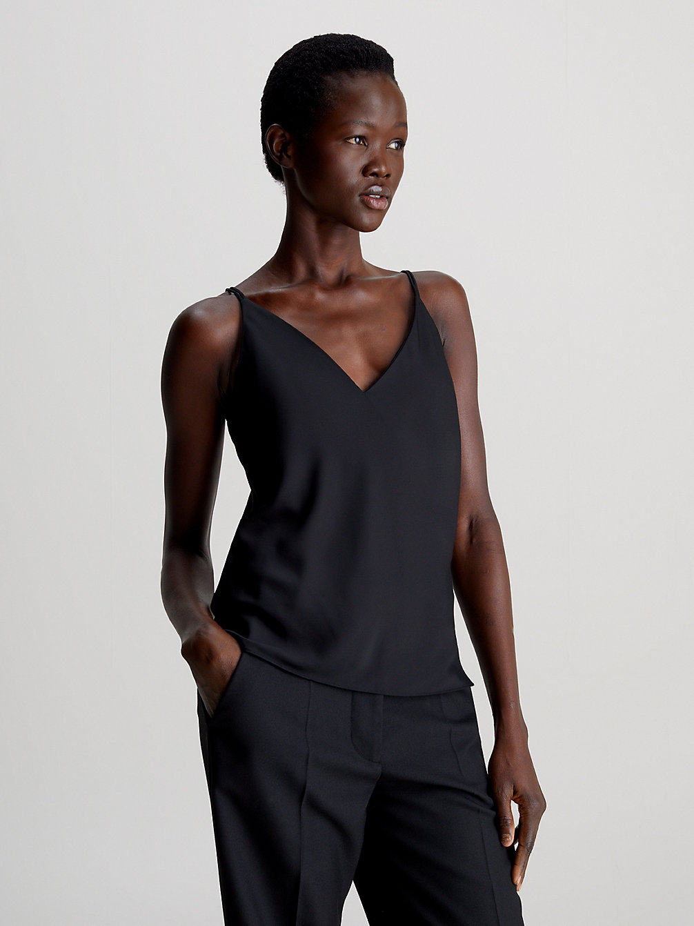 CK BLACK Camisole Aus Krepp undefined Damen Calvin Klein