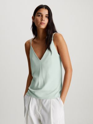 Buy White Cotton Crinkle Cami Top from Next Luxembourg