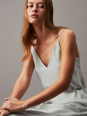 morning frost relaxed midi slip dress for women calvin klein