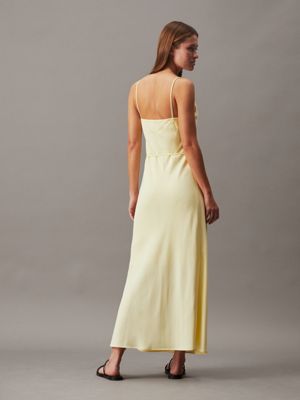 Mustard silk outlet slip dress