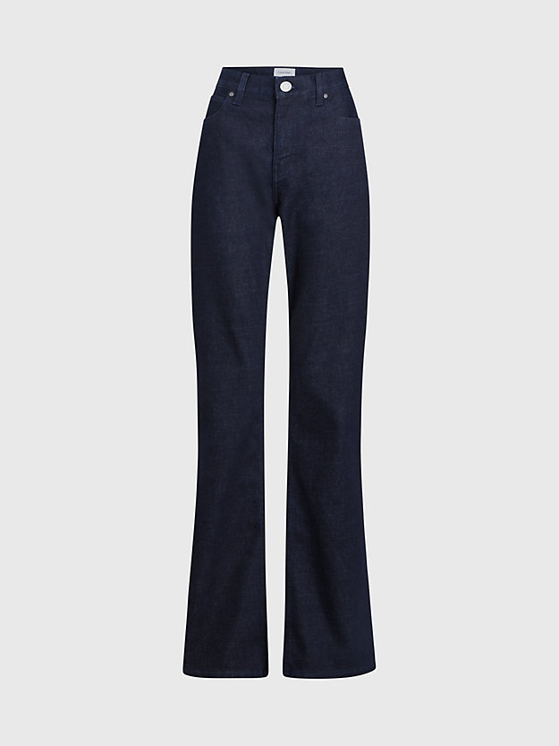 denim rinse mid rise relaxed bootcut jeans for women calvin klein