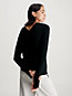 ck black fine wool v-neck jumper for women calvin klein