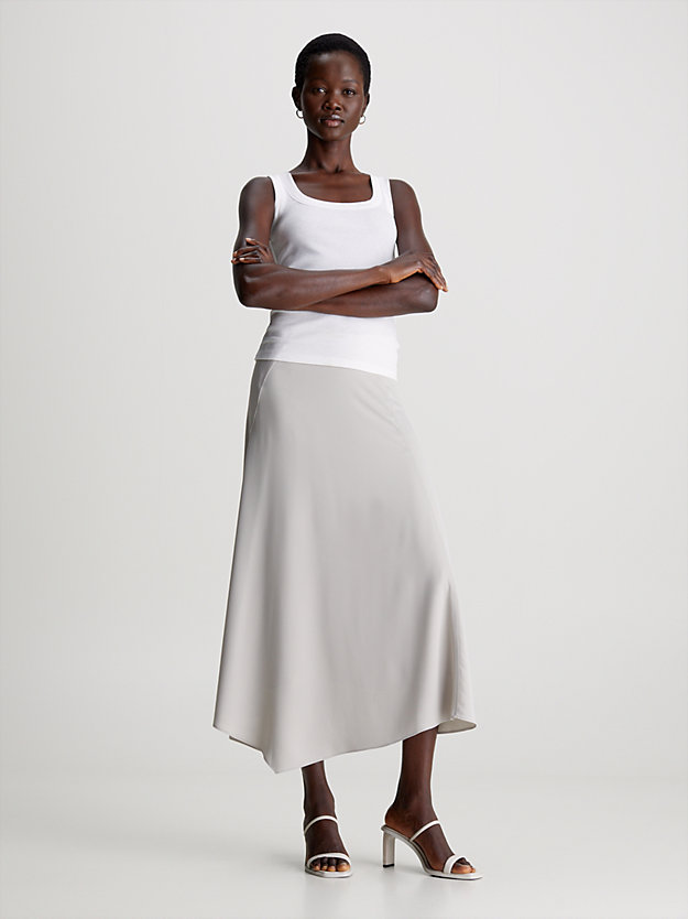 sand pebble crepe asymmetric skirt for women calvin klein