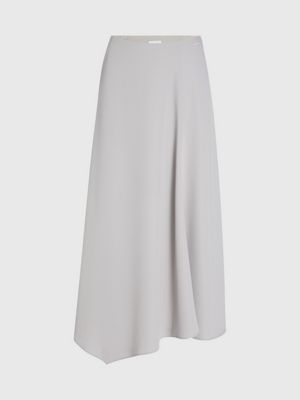 sand pebble crepe asymmetric skirt for women calvin klein