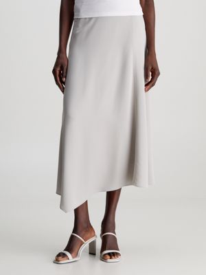 Asymmetrical shop crepe skirt