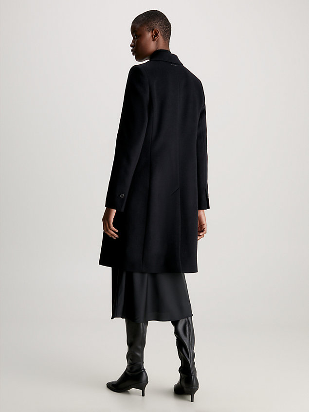 manteau en laine black pour femmes calvin klein