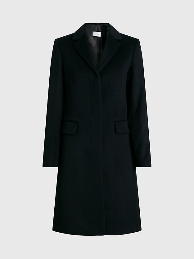 cappotto in lana ck black da donna calvin klein
