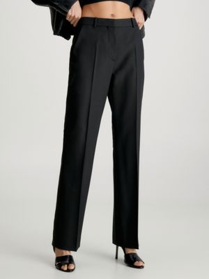  Calvin Klein - Pantalón de vestir de corte clásico recto para  mujer, Pantalón recto de ajuste clásico, 2 : Ropa, Zapatos y Joyería