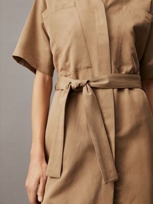 dune oversized linen belted shift dress for women calvin klein