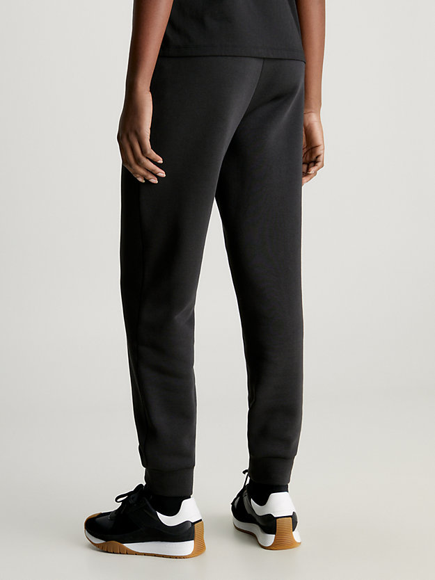 pantalon de jogging en tissu éponge de coton ck black pour femmes calvin klein