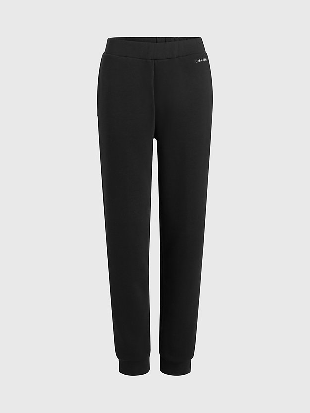 pantalon de jogging en tissu éponge de coton ck black pour femmes calvin klein