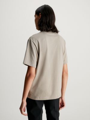 Calvin Klein Micro Logo Casual Fit T-Shirt Cream