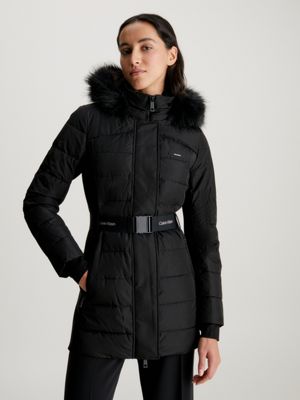 Calvin klein on sale belted coat