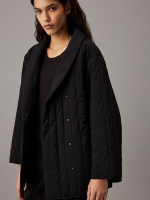 Padded black womens coat best sale