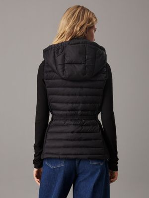 ck black lightweight nylon gilet for women calvin klein