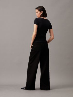 ck black slim top for women calvin klein