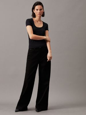 ck black slim top for women calvin klein