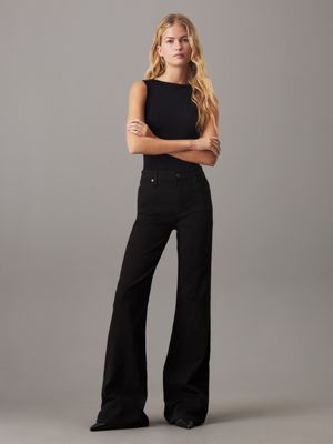 ck black schmales tanktop für damen - calvin klein