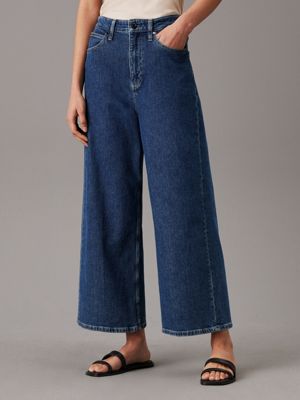 Wide leg Jeans High waisted Low rise Calvin Klein