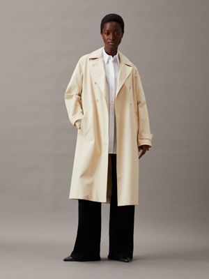 Cream trench coat womens hotsell